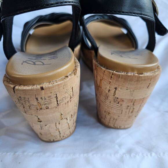 BLOWFISH MALIBU Brasha Bow Wedge Sandal Vegan Black Shoes Size 8 NEW - Picture 5 of 9